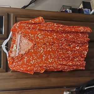 V neck baby doll top